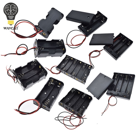 Tamaño AA batería de almacenamiento caja de soporte con 1 2 3 4 6 ranuras contenedor Bolsa DIY estándar baterías de carga Droship ► Foto 1/6