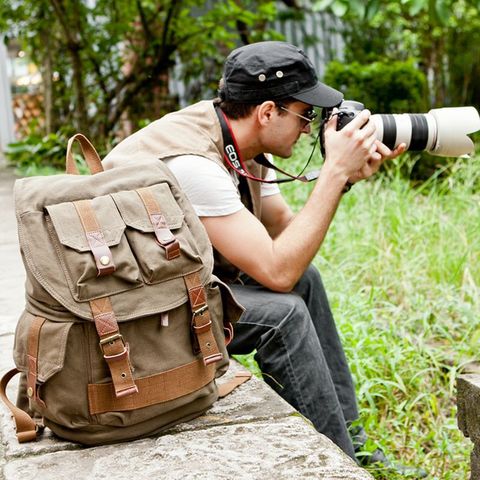 Bolsa de vídeo de cámara fotográfica impermeable de gran capacidad, mochila de viaje para hombro de fotógrafo, foto para Canon Nikon Sony DSLR ► Foto 1/1