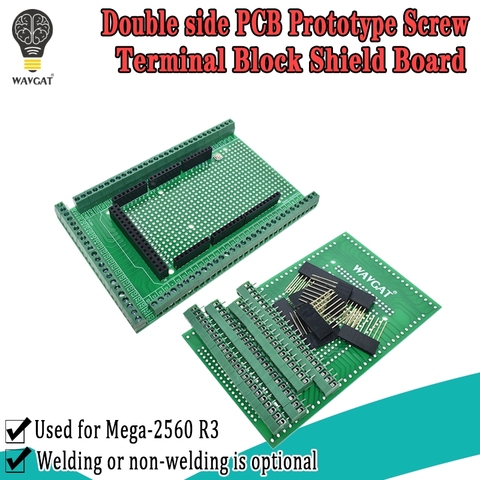 WAVGAT-Kit de placa de escudo de Bloque de terminales de tornillo para MEGA-2560, doble cara, prototipo PCB, Mega 2560 R3 Mega2560 R3 ► Foto 1/6