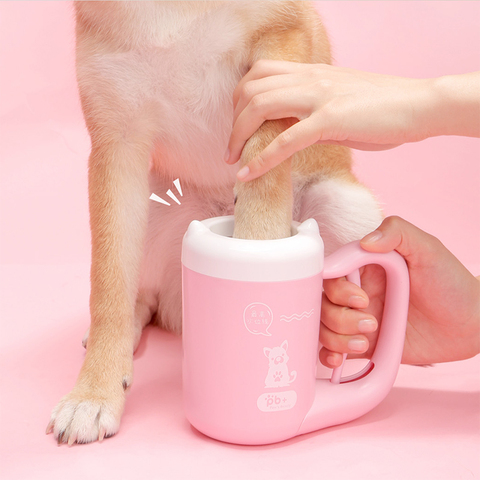 Mascota gato perro pie limpia taza herramienta de limpieza de silicona cepillo de lavado Paw arandela Bulldog francés Pug suministros accesorios para mascotas para los perros ► Foto 1/6
