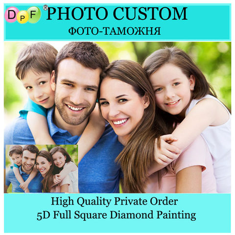 DPF-Bordado de diamantes de manualidades, manualidades personalizadas privadas, pintura de diamantes cuadrados completa, punto de cruz, haz tu propio mosaico de diamantes ► Foto 1/1