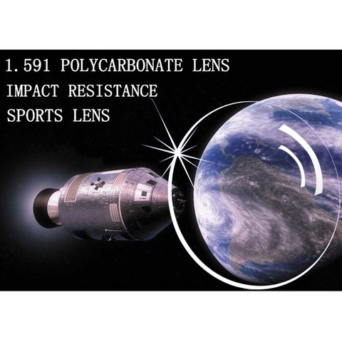 Gafas de policarbonato graduadas para miopía/hipermetropía, lentes de plástico para Anti irrompibles UV, índice de 1.591 ► Foto 1/1