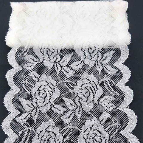 2 yardas de alta calidad Blanco cinta de lazo 150MM recorte de encaje DIY bordado para decoración de costura tela africana de encaje ► Foto 1/6