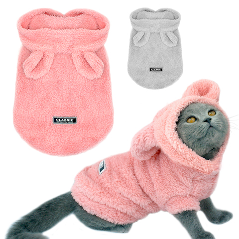 Ropa de abrigo para gatos de invierno para mascotas cachorro chaqueta de gatito para perros pequeños medianos gatos Chihuahua ropa de Yorkshire disfraz Rosa S-2XL ► Foto 1/6