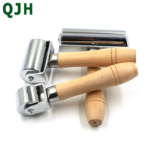 QJH-rodillo de presión plana de acero inoxidable, dispositivo de soporte de cuero en blanco, rodillo de mano, herramientas de cuero para bricolaje, nuevo ► Foto 1/6