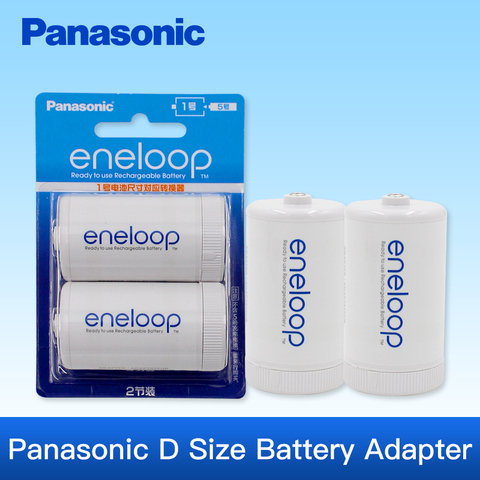 Panasonic-Convertidor de batería Eneloop, adaptador de tubo, pilas AA, cambio a tamaño D, BQ-BS1E/2BC ► Foto 1/5