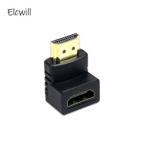 HDMI-adaptador hembra compatible con HDMI macho a HDMI, ángulo de 90 grados 270 grados, convertidor extensor compatible con HDTV ► Foto 1/5
