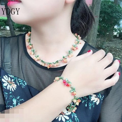Collar de piedra de color de arándano para mujer, joyería de lapislázuli, varios modos, precio al por mayor de fábrica ► Foto 1/6