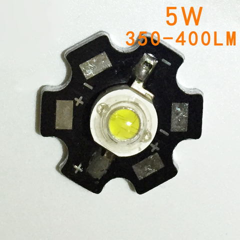 2 uds. 5W LED blanco disipador de calor placa Base de aluminio PCB Junta sustrato 20mm LM partes/linterna/foco de bombilla para luces de bricolaje ► Foto 1/4