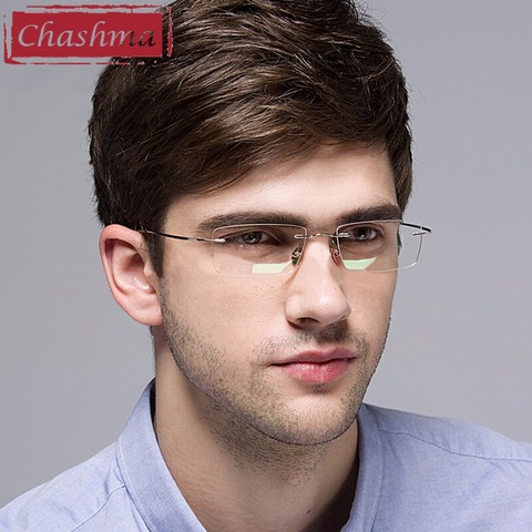 Chashma-gafas de sol para hombres y mujeres, montura de gafas ópticas de titanio sin marco ► Foto 1/6
