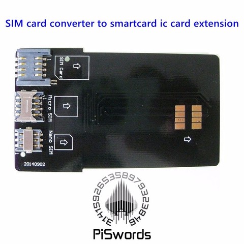 Convertidor de tarjeta SIM a tarjeta inteligente extensión de tarjeta ic para estándar, tarjeta micro sim y kit adaptador de tarjeta nano sim ► Foto 1/5