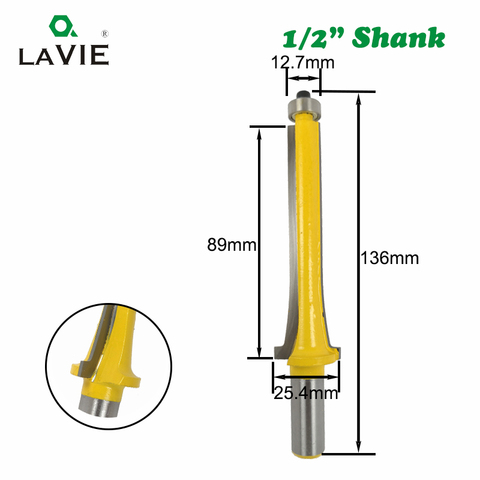 LAVIE 12MM 1/2 mango de ventana de puerta de línea de Router poco carpintería fresadora cortador de madera poco aleación de tungsteno y cobalto MC03155 ► Foto 1/2