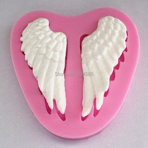 Fondant de ala de Ángel de silicona, moldes artesanales de azucar, bricolaje, decoración de pasteles ► Foto 1/3