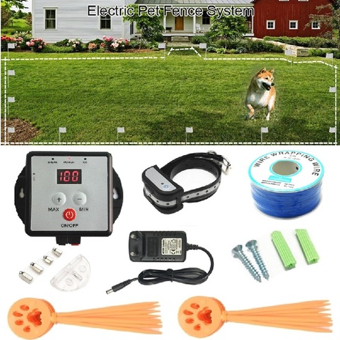 Valla eléctrica para mascotas con receptor impermeable, Collar de entrenamiento, sistema de seguridad para perros ► Foto 1/6