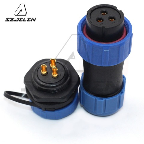 SP2110/SY2112 impermeable conector IP67 conector eléctrico/2/3/4/5/6/7/8/9/10/12pin IP68 industrial Keys conector ► Foto 1/6