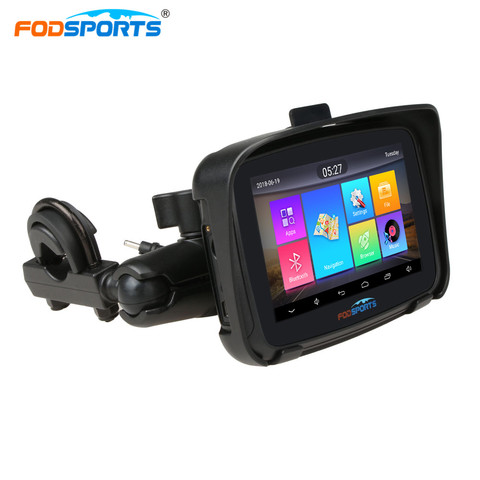 Fodsports-GPS para moto, navegador de 5 pulgadas, Android 6,0, impermeable, con bluetooth, RAM 1G ROM 16G, mapa gratis ► Foto 1/6