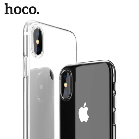 HOCO-funda protectora para iPhone X, cubierta trasera completa transparente de TPU suave para Apple iPhone XS MAX XR, a prueba de golpes, antiarañazos ► Foto 1/6