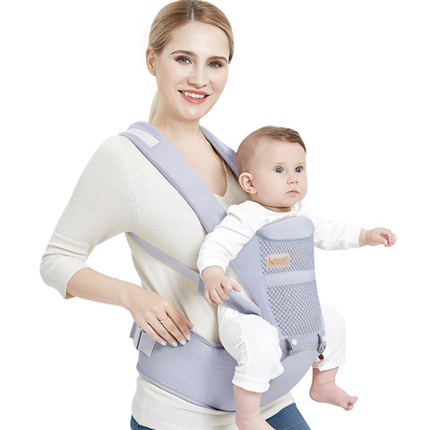 Portabebés ergonómico de algodón 360 de cuatro posiciones, mochila infantil para niños de 0 a 36 meses, portabebés con tirantes ► Foto 1/6