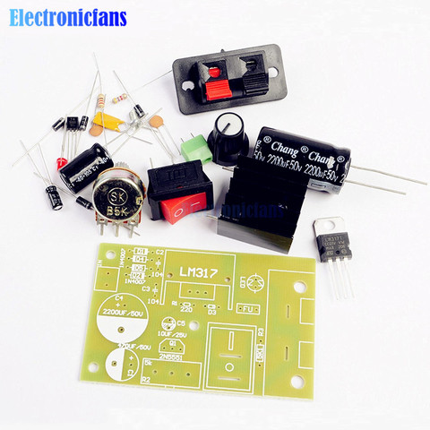 Módulo de fuente de alimentación de CC/CC, Kits de bricolaje, LM317, 5V-35V a 1,25 V-30V ► Foto 1/1