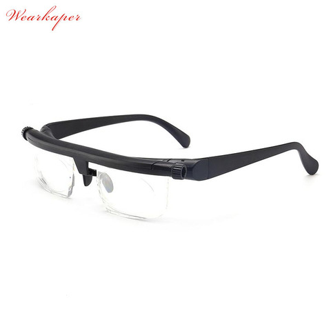 Lentes de lectura ajustables de enfoque de visión gafas de miopía-6D A + 3D corrección de lente Variable lupa Binocular Porta Oculos ► Foto 1/5