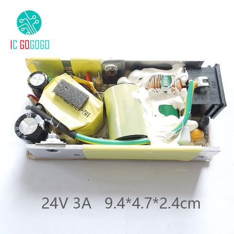 Módulo del interruptor de la fuente de alimentación, AC-DC, 24V, 3A, placa de circuito impreso, convertidor regulador de voltaje de 3000MA, 110V, 220V, 50/60HZ, SMPS ► Foto 1/6