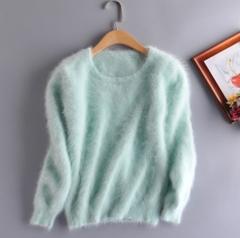 Suéteres y jerseys de Cachemira de visón puro para mujer, suéter tejido, envío gratis S1915 ► Foto 1/3