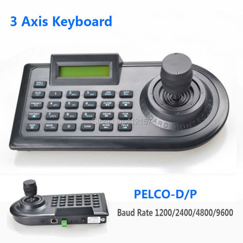 3D 3 Eje PTZ Joystick Teclado Controlador PTZ RS485 PELCO-D/P W/Pantalla LCD De Seguridad CCTV Analógico Domo PTZ Cámara ► Foto 1/5