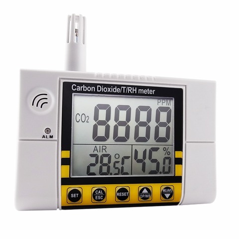 Detector de Sensor de CO2 de dióxido de carbono, medidor de temperatura de calidad del aire interior con montaje en pared Digital, rango de 0 ~ 2000ppm ► Foto 1/6
