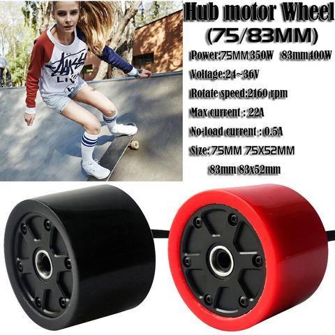 75mm 83mm monopatín eléctrico sin escobillas Motor de juegos de ruedas Motor eléctrico ruedas para patineta Longboard E-skate ► Foto 1/6