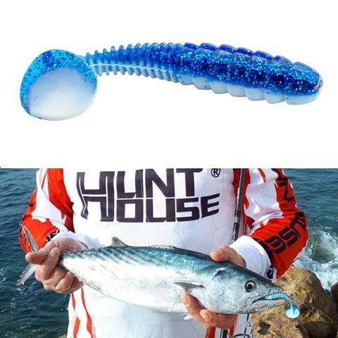 HUNTHOUSE Keitech cebos fácil ojo morado para sábalo suave señuelo 5 unids/lote es la Pesca de cebo para bajo zander atraer Wobblers Pesca LW212 ► Foto 1/6