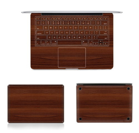 Pegatina calcomanía piel de vinilo con textura de madera para portátil, funda para Apple Macbook Pro Air Mac 11 