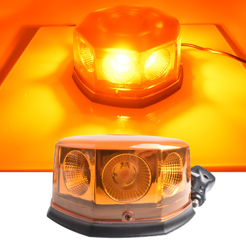 Luz LED estroboscópica de policía de advertencia para coche, lámparas antiniebla de alta potencia, Circular, de carretera abierta, luz de techo de ingeniería intermitente, DC12V-24V ► Foto 1/6