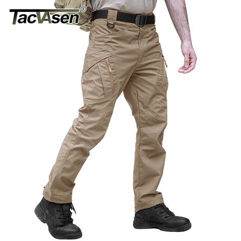 Pantalones tácticos TACVASEN, ropa militar para hombres, pantalones de trabajo al aire libre, pantalones de combate militar para hombres, pantalones de asalto elásticos ► Foto 1/6