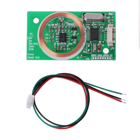 Lector RFID EM4100 de 8CM, módulo inalámbrico UART de 3 pines, 125KHz, DC 5V, Kit de Sensor de lectura ► Foto 1/6