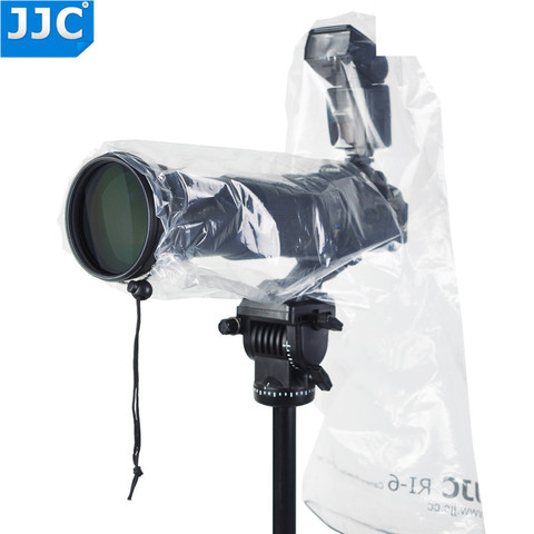 JJC 2 uds chubasquero de cámara impermeable funda protectora impermeable para Nikon/Canon/Sony/Nikon/Olympus con trípode de lente de Flash ► Foto 1/6