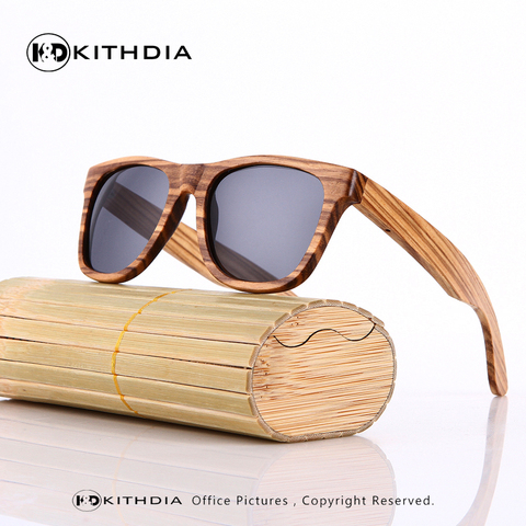 Gafas de sol polarizadas de madera de KITHDIA para hombre, funda de bambú para mujer, gafas de sol de madera Vintage para mujer, de masculino - Historial de precios y