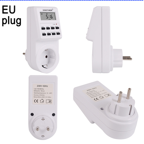 Enchufe europeo Digital semanal programable, enchufe de pared eléctrico, temporizador, interruptor de salida, reloj de tiempo, 220V, 110V, ca ► Foto 1/1