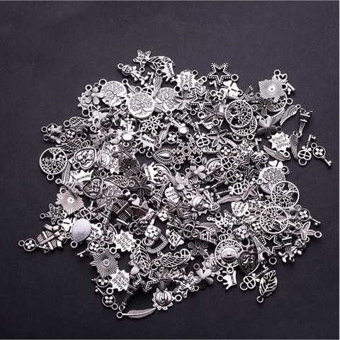 30 Uds. De colgantes de plata tibetana con forma de corona y llave, Charm de Animal para pulsera, collar, accesorios de joyería Diy ► Foto 1/1