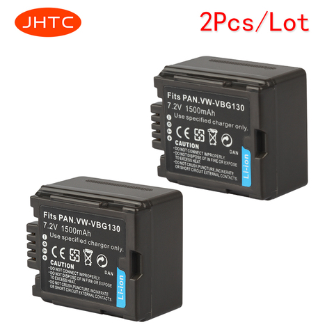 JHTC 1500mAh batería de la cámara para Panasonic VW-VBG070 VW-VBG130 VW-VBG260 SDR-H20 SDR-H28 SDR-H258 HDC-SD1 2 uds ► Foto 1/6