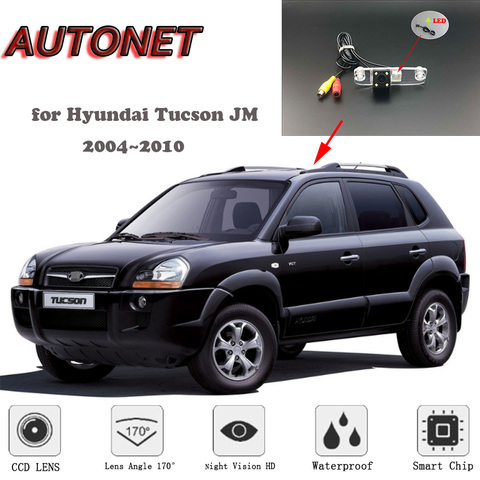AUTONET-cámara de visión trasera HD para Hyundai Tucson JM 2004 ~ 2010 CCD/RCA estándar, cámara de estacionamiento ► Foto 1/6