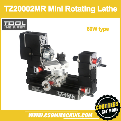 Mini torno giratorio de Metal TZ20002MR 60W/60W,12000rpm, mini torno de gran potencia ► Foto 1/6