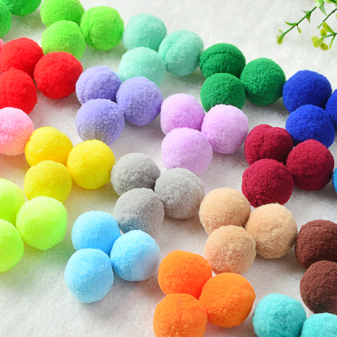 Pompón Mini suave bolas para pompones Bola de Pelo hecho a mano para manualidades DIY casa decoración suministros de costura/8/10/15/20/25/30mm 20g ► Foto 1/6