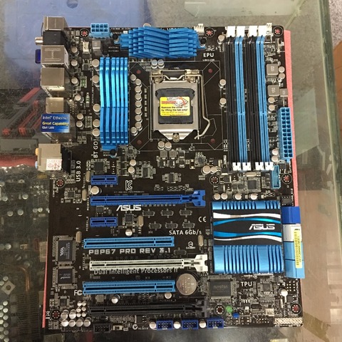 Placa madre original del envío libre Asus P8P67 pro REV3.1 LGA 1155 DDR3 32 GB USB3.0 para I3 I5 I7 P67 Escritorio tableros ► Foto 1/1