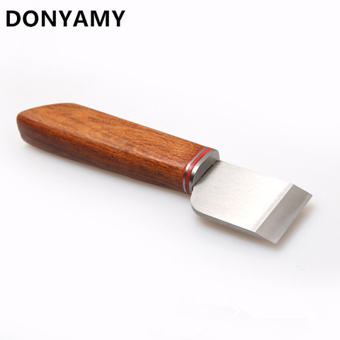 DONYAMY 1 unids 3mm grueso 35mm hoja ancha DIY cuero artesanal corte Skiving cuchillo acero Material ► Foto 1/3