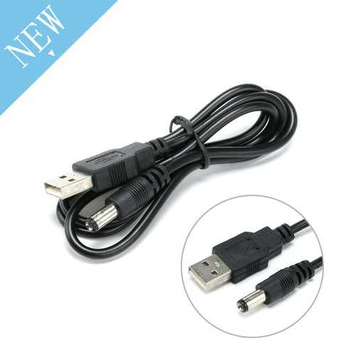 Cable de alimentación USB 2,0 a DC 5,5mm x 2,1mm 0,8 M soporte 5V Cable conector de cargador para lámpara de mesa Tablet MP3 MP4 ► Foto 1/3