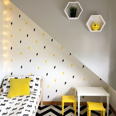 Adhesivos decorativos para pared Super Lightning para habitación de niños, calcomanía de pared de habitación de bebé, pegatinas para dormitorio, decoración del hogar ► Foto 1/6