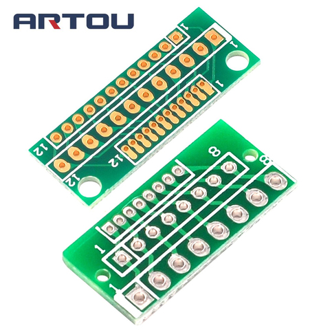 Placa adaptadora de 8 pines, 1,27 MM, 2,0 MM, 2,54 MM, 12 pines para módulos inalámbricos, tres filas de 24/36 agujeros, 10 Uds. ► Foto 1/6