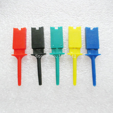 10 unids/lote Clips/ganchos de prueba para analizadores lógicos Clip de prueba lógico 5 colores: rojo, negro, amarillo, verde y azul ► Foto 1/1