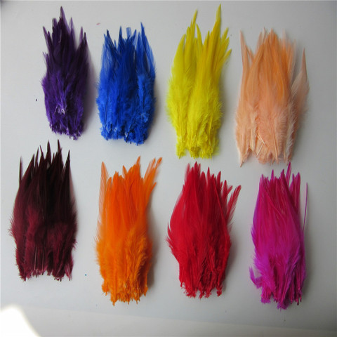 Caliente venta al por mayor 50 unids/lote plumas de pollo 4-6 pulgadas 10-15cm plumas de faisán de pollo DIY plumas pluma decoración plumas ► Foto 1/6