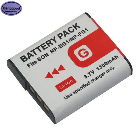 3,7 V 1300mAh NP-BG1 NP BG1 Tipo G batería para cámara Digital paquete para Sony NP-BG1 NP-FG1 DSC-H3 DSC-W70 BC-CSGE BC-CSGD W30 ► Foto 1/1